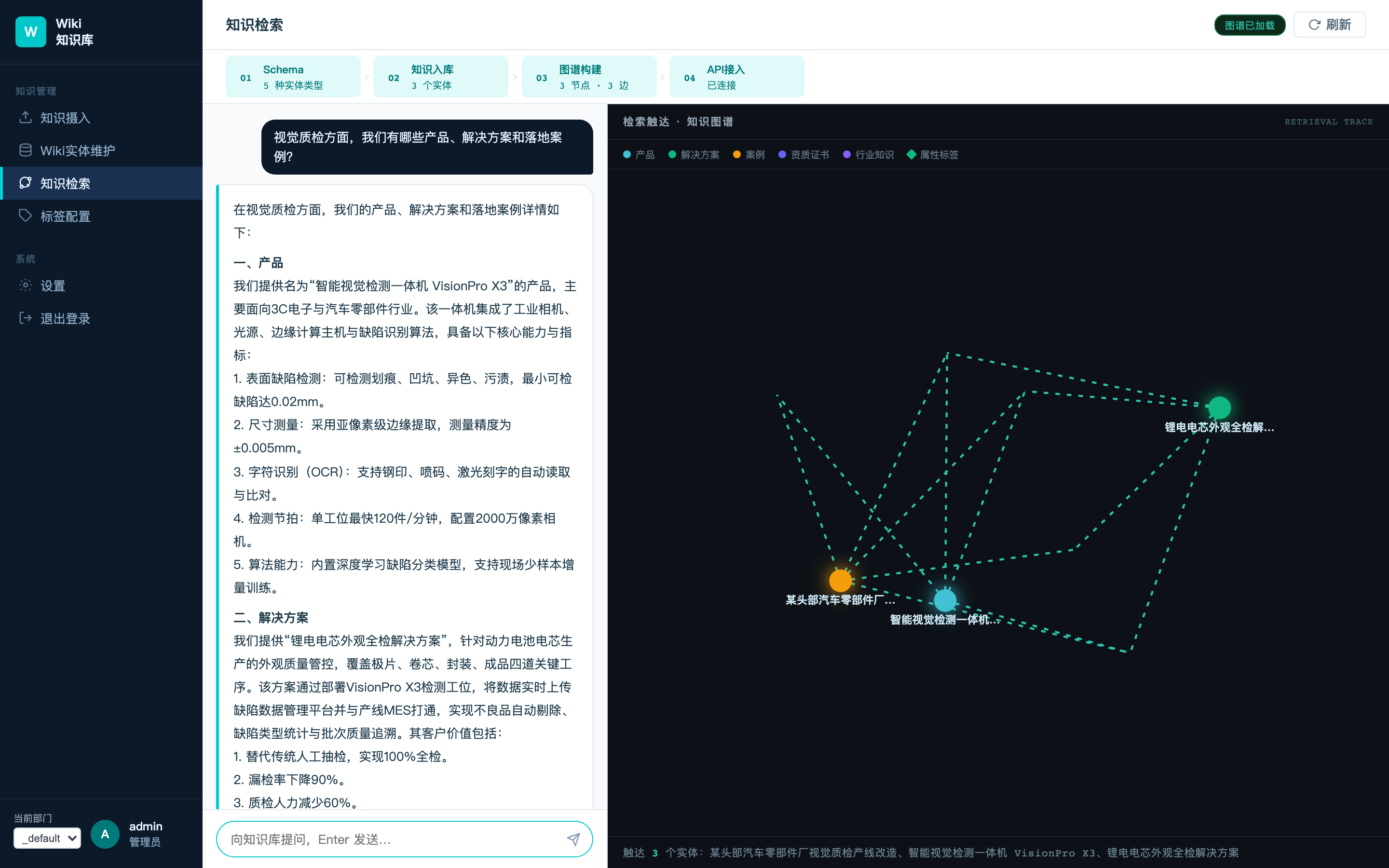 知识检索问答页
